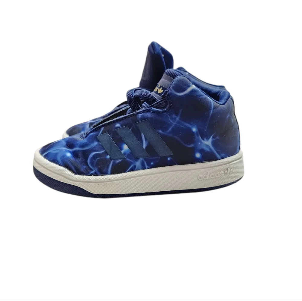 Adidas‎ Veritas Mid Top Toddler Shoes Blue Nebula Fit Foam Sneakers Kids Shoes